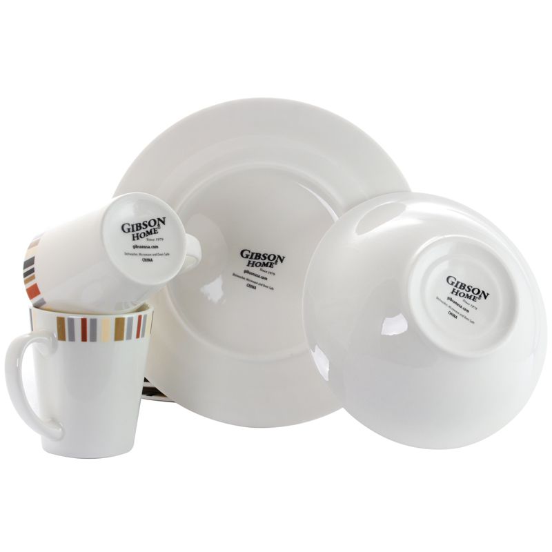 Gibson 12 Piece Lanvale Fine Ceramic Dinnerware Set For 4