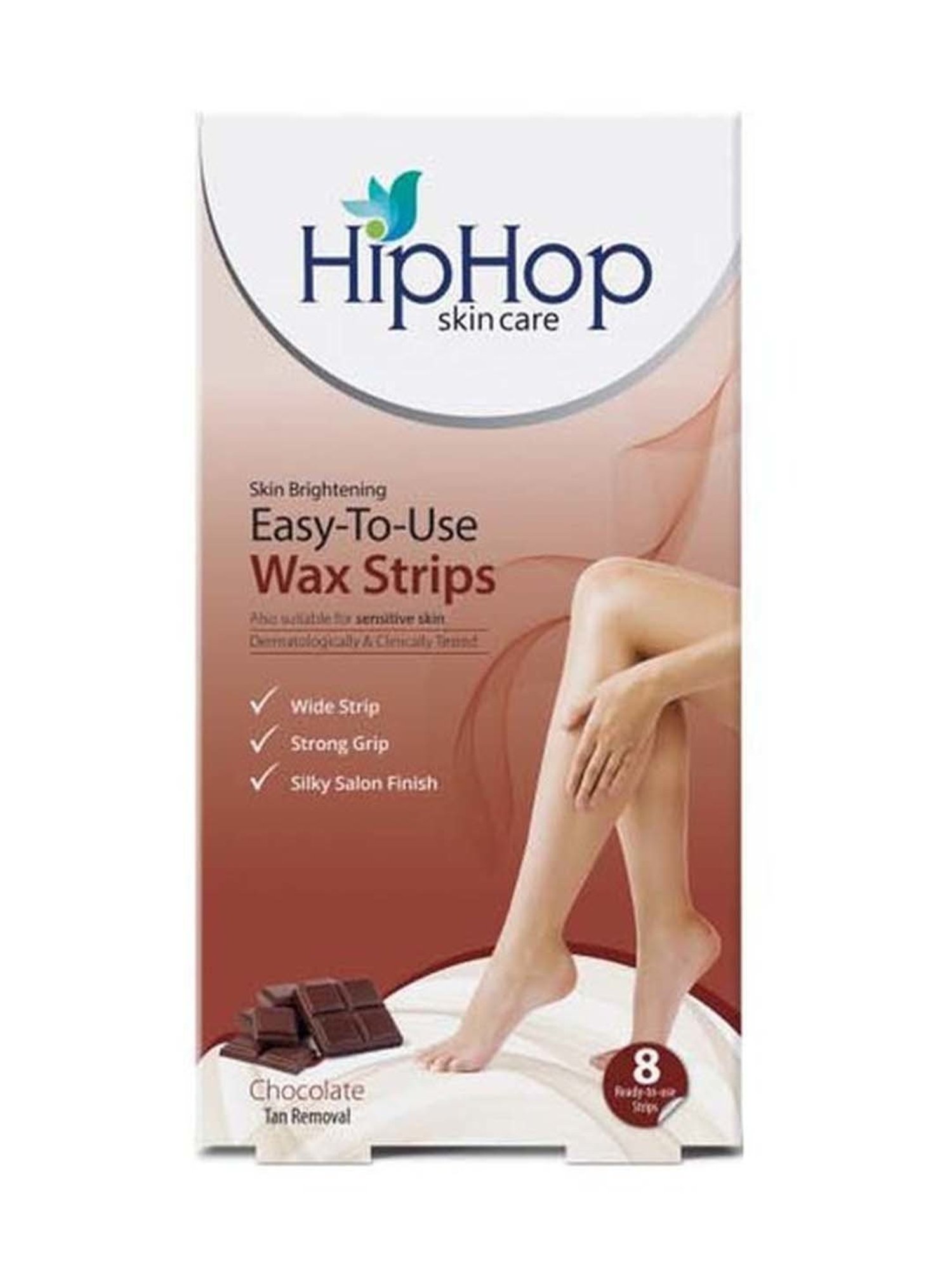 HipHop Skincare Body Wax Strips with Argan Oil & Chocolate - 8 Strips