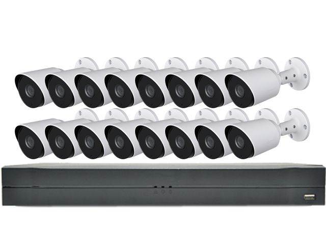 LaView Saturn Professional 16ch DVR with 16x 4MP Bullet Cameras