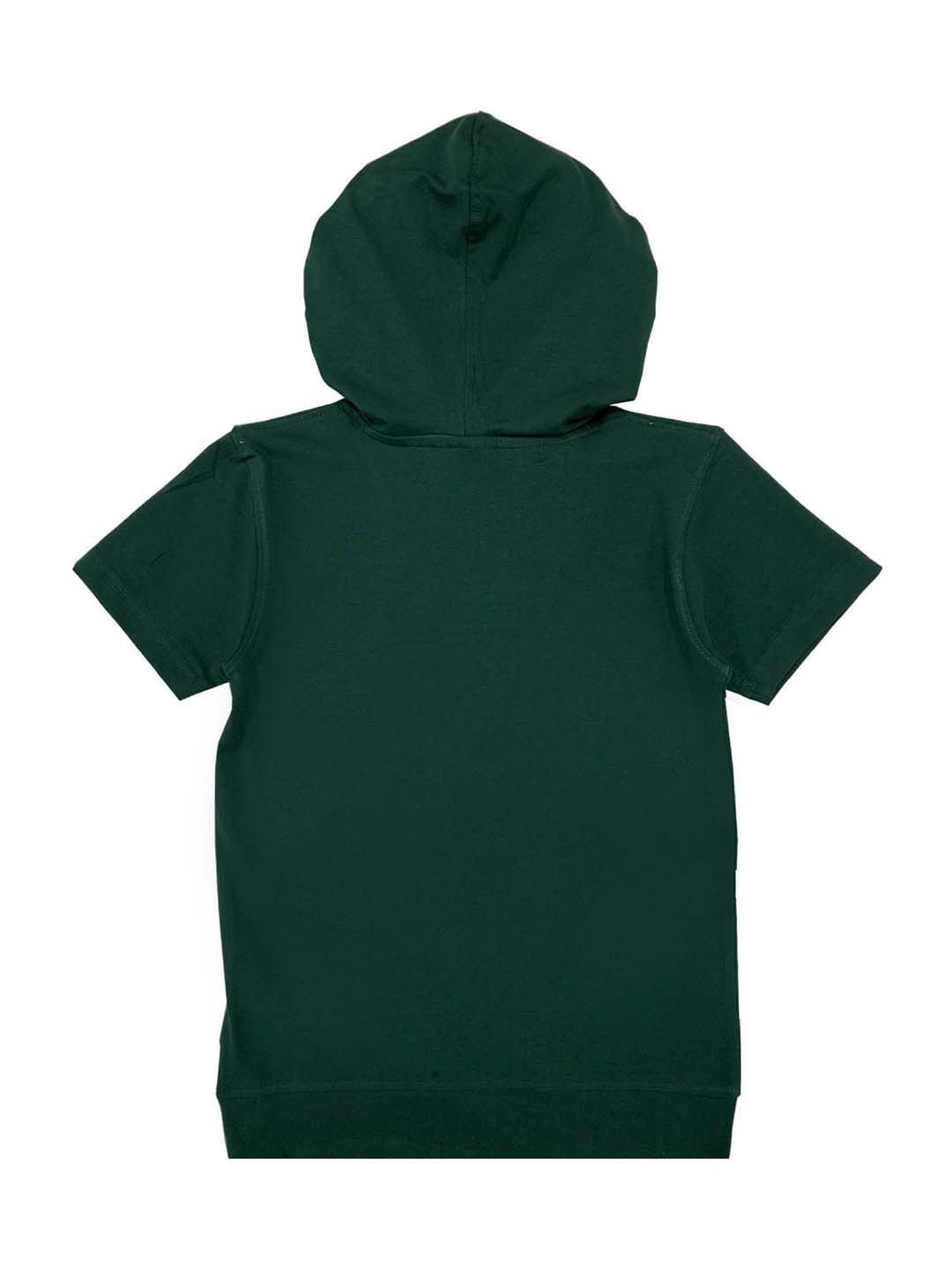 Cavio Kids Green Printed T-Shirt