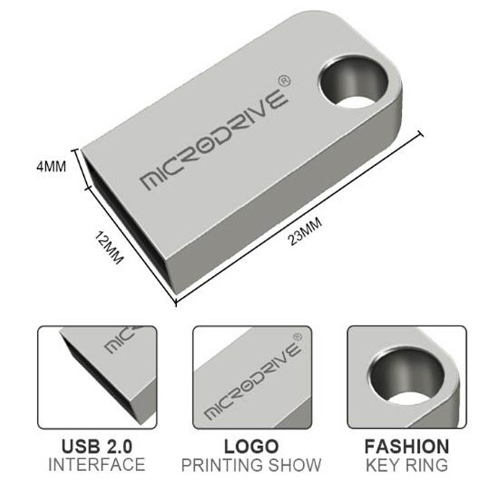 64GB USB 2.0 Mini Semi-circular Metal U Disk