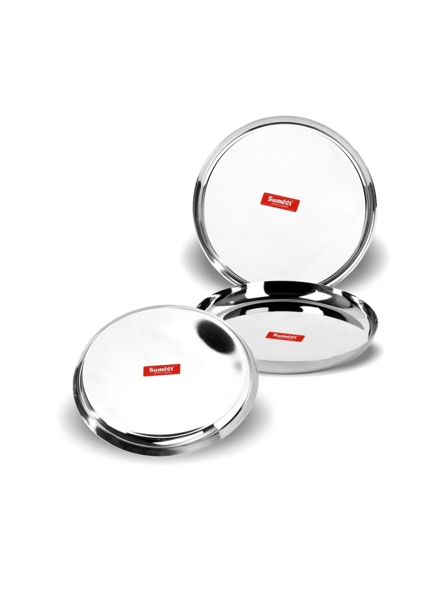 Pure Home and Living Transparent Glass Textured Dinner Plates