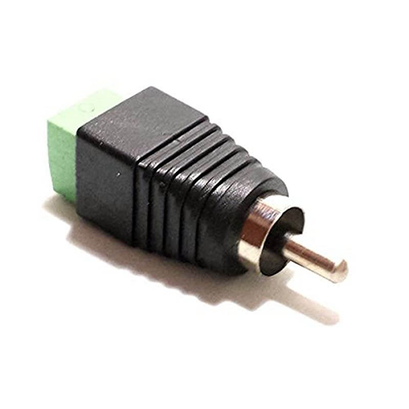 RCA Male to AV Screw Terminal UTP Cat5/Cat6 Cable Connector Audio/Video Adapter 10-Pack