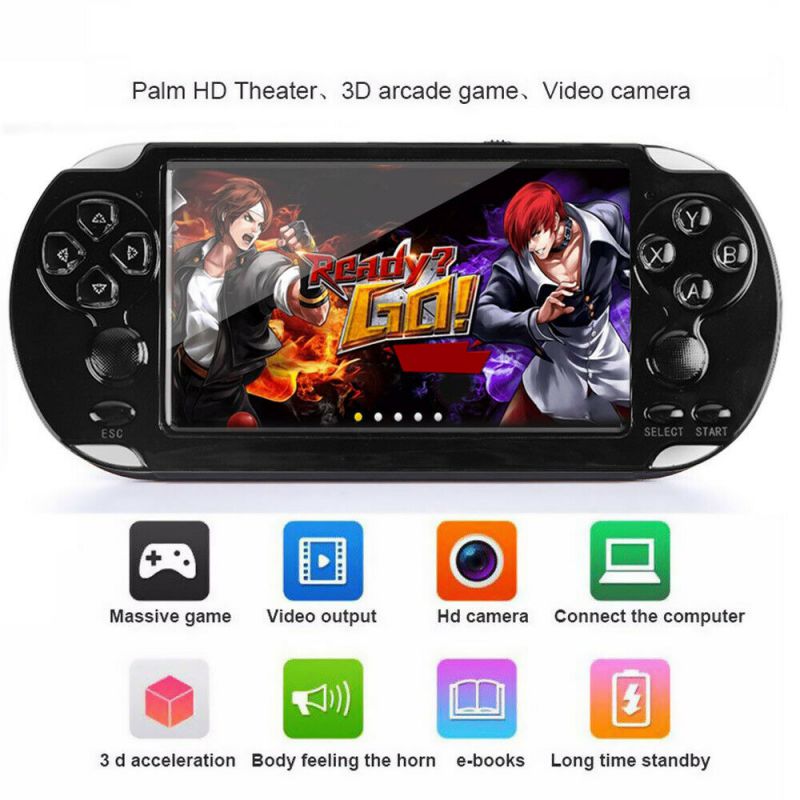 Handheld Game Console, Portable Video Game Console 5.0 Inch 32GB Built in 3000 Classic Retro Game Console with Camera , Support GBA / GBC / GB / SEGA / NES / SFC / NEOGEO X9