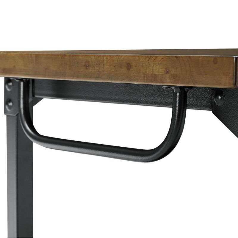 Kane Multifunction Cart Rustic Antique Oak/Black - Dorel Living