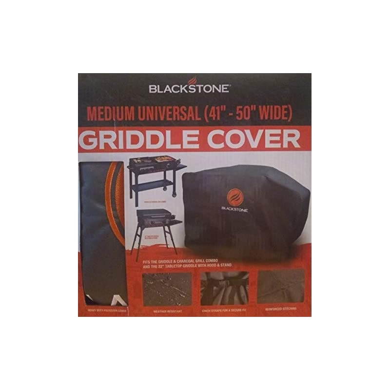5091 (50 x 41 Inches) Water, Weather Resistant Heavy Duty 600D Polyester Outdoor BBQ Cover &ndash;&ndash; Fits Griddle & Charcoal Grill Combo & 22" Tabletop Griddle-Black