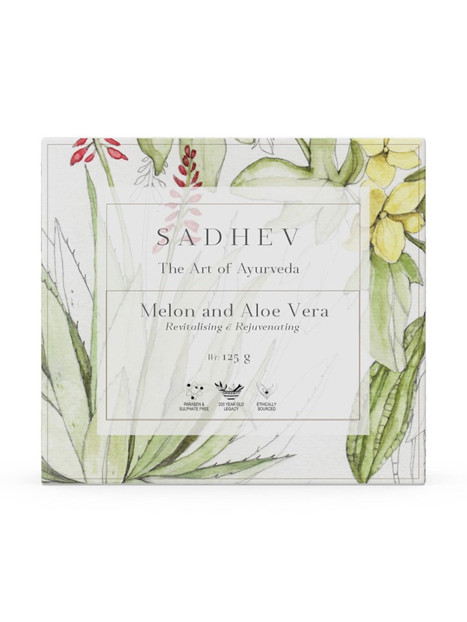 SADHEV The Art Of Ayurveda Melon & Aloe Vera Soap - 125 gm