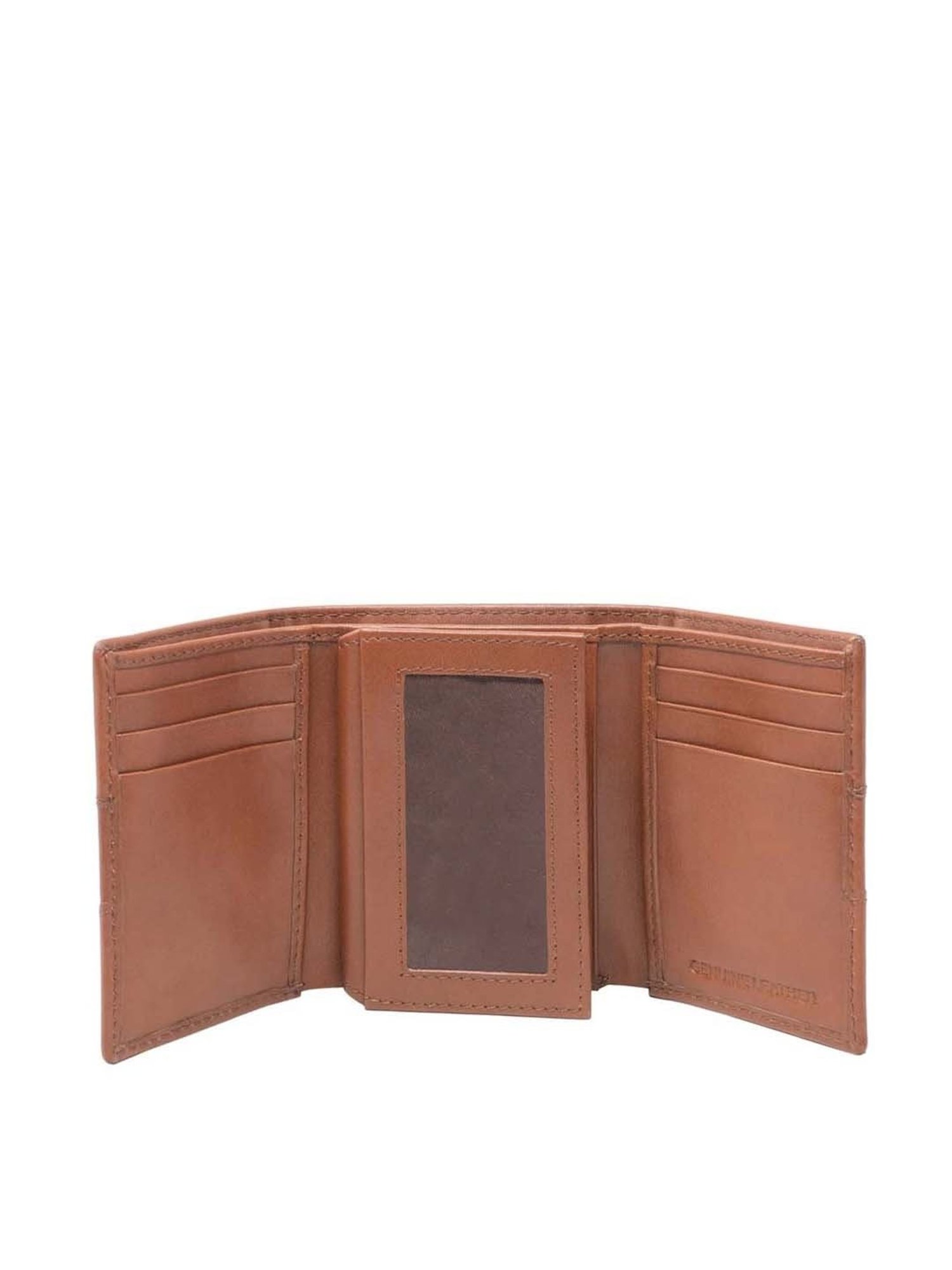 Tohl Tan Casual Leather Tri-Fold Wallet for Men