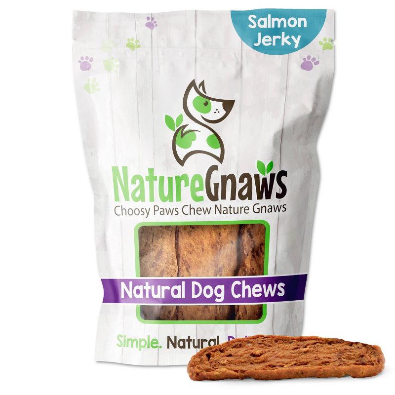 Nature Gnaws Salmon Jerky Strips Dog Treats - 4oz