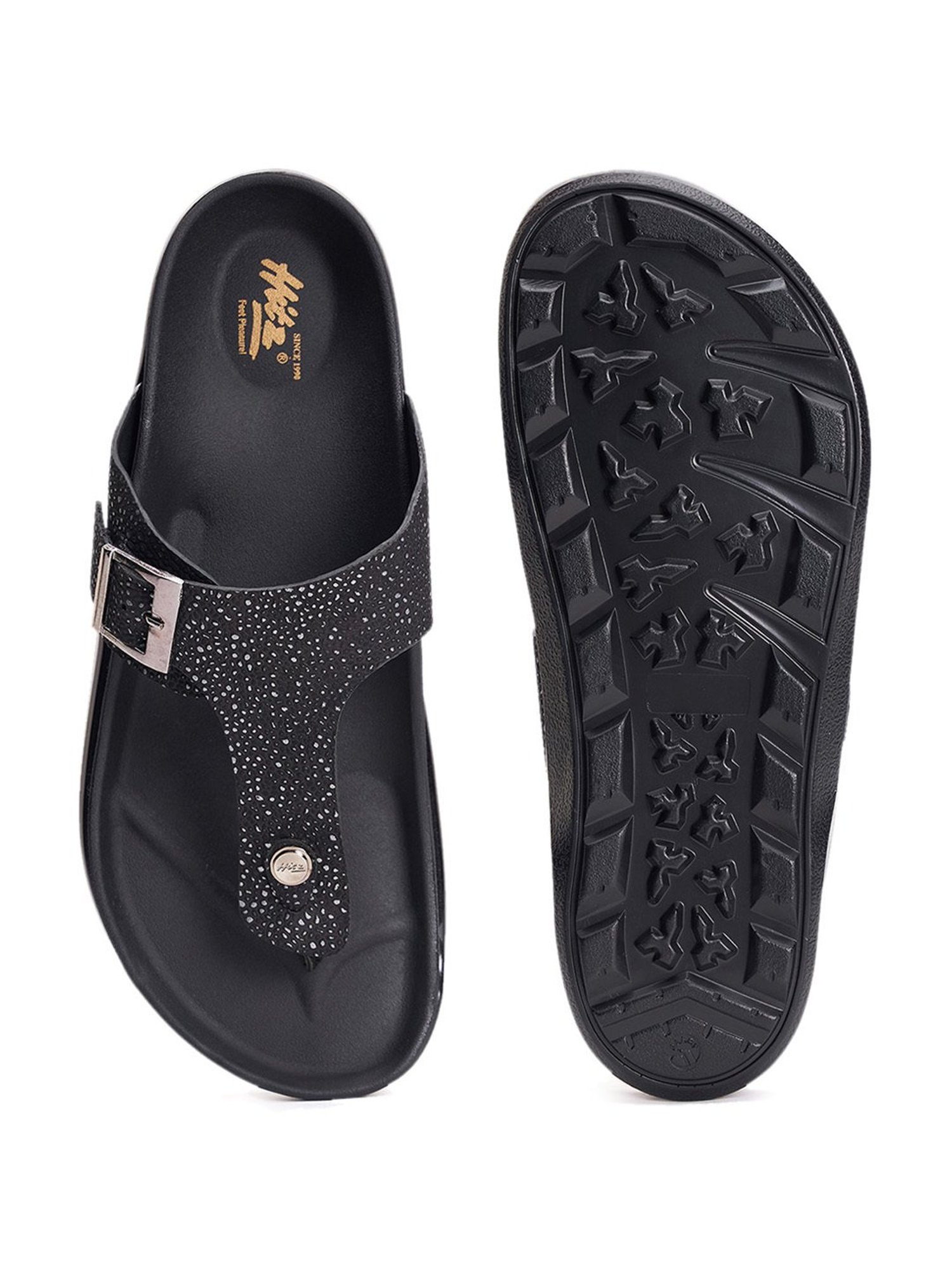 Hitz Men's Charcoal Thong Sandals