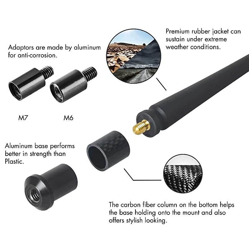 Antenna Compatible with Chevy Silverado amp GMC SierraDenali 9 inches Flexible Rubber Antenna Replacement for All Chevy amp GMC Trucks Model Years Designed for Optimized FMAM Reception