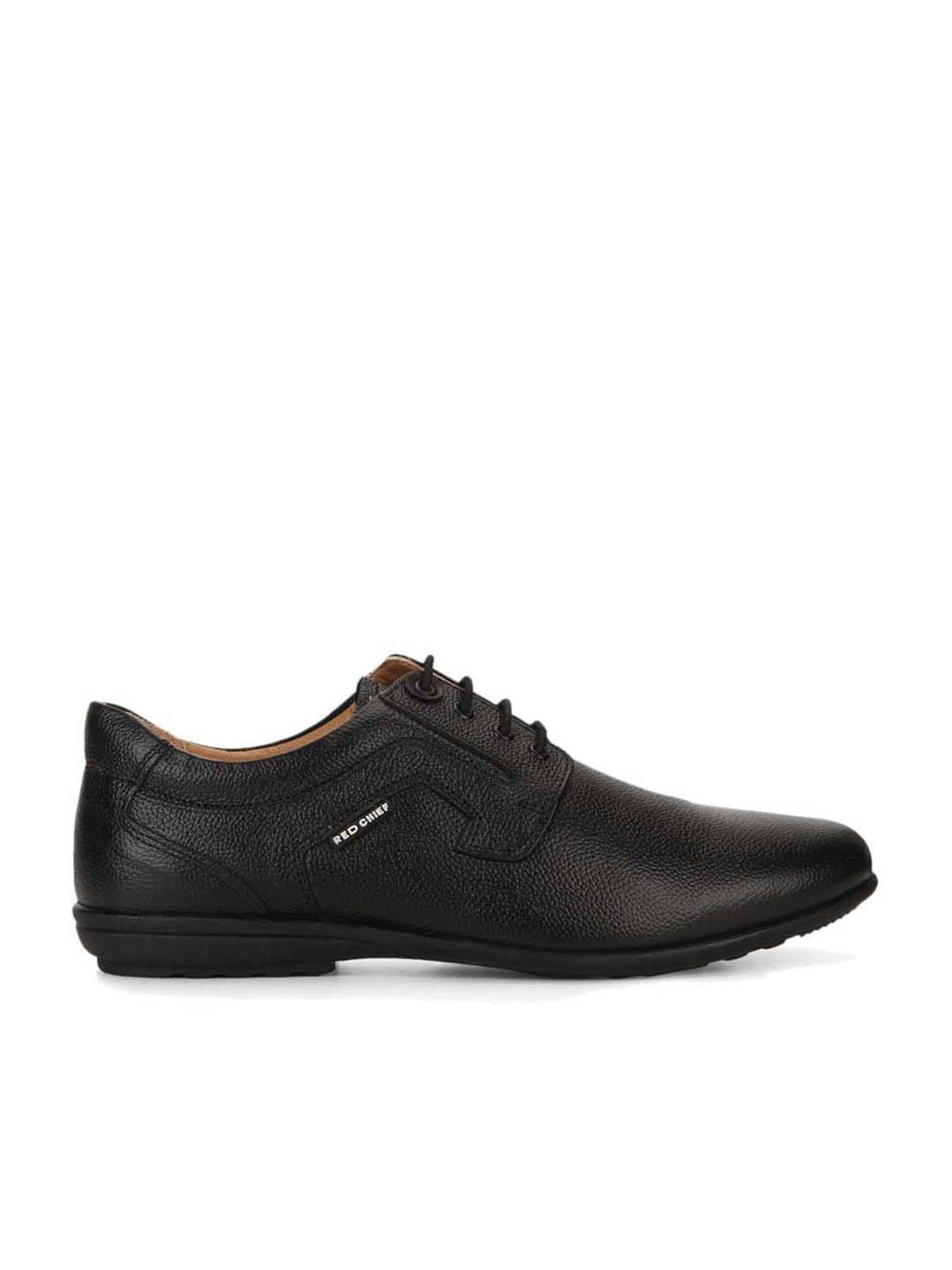 Red Chief Men's Black Derby Shoes