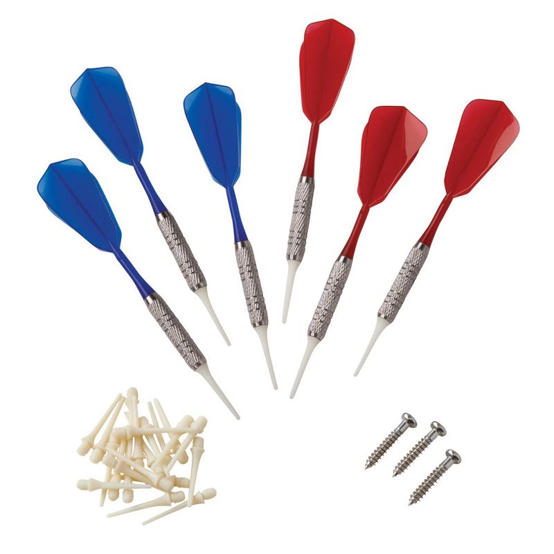 Elkadart Rainbow 90% Tungsten Soft Tip Darts Multi Color Titanium Coating Ringed Barrel 18 Grams