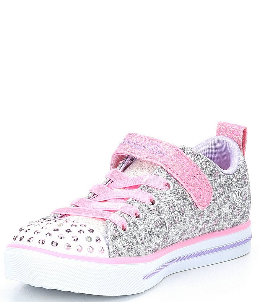 Skechers Girls' Twinkle Toes Sparkle Lite-Leopard Shines Light Up Sneakers (Youth)