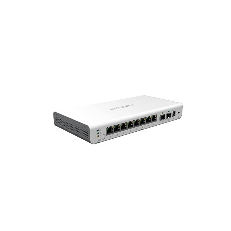 10Port Gigabit Ethernet Smart Managed Pro PoE Switch GC110P with 8 x PoE 62W 2 x 1G SFP Desktop