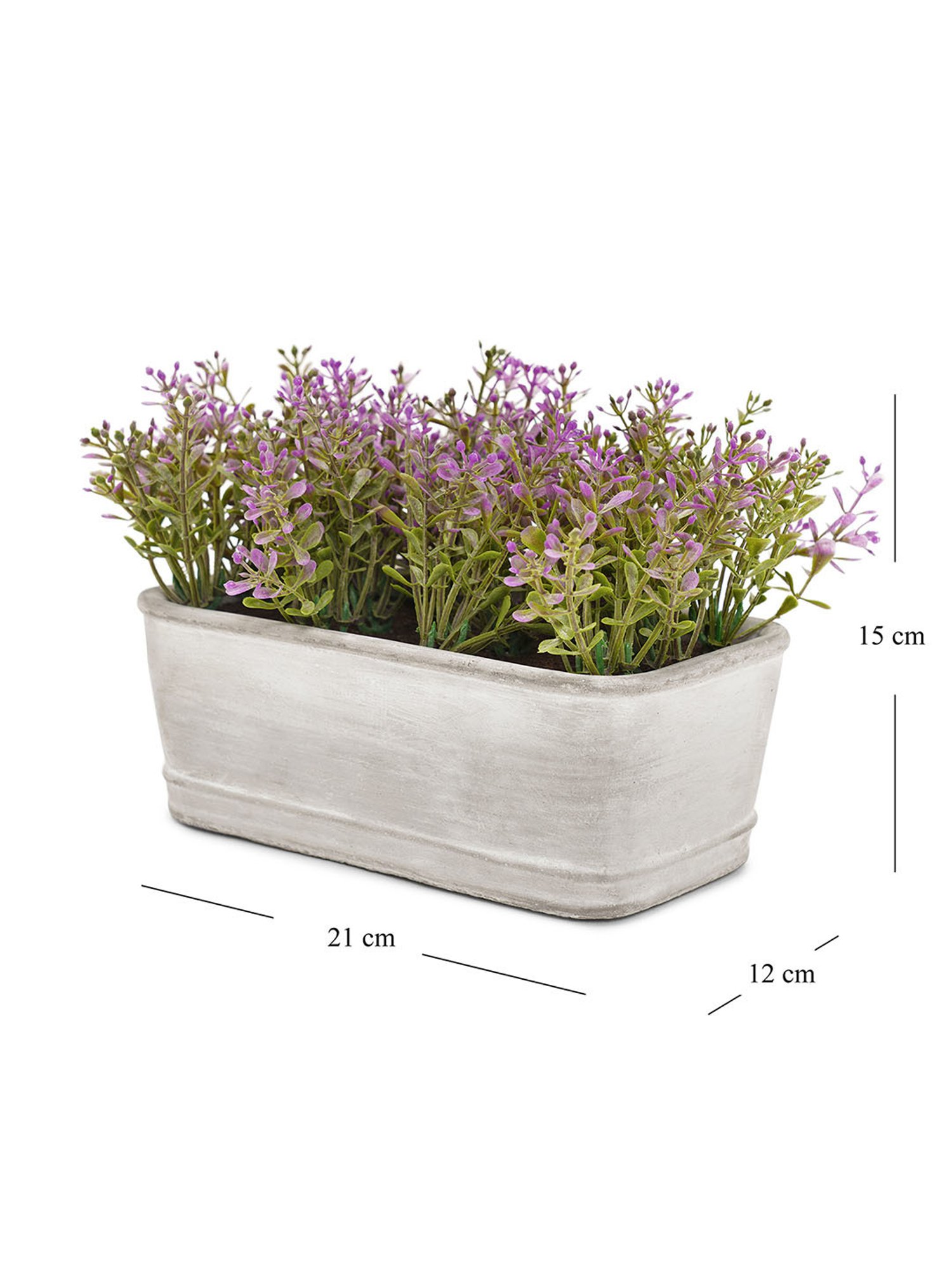 Pure Home and Living Purple Plastic Potted Plants