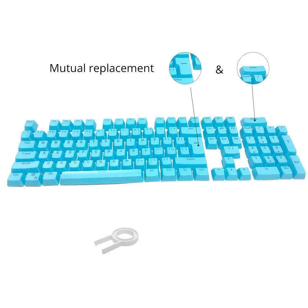 Bossi 104 Keys PBT Doubleshot Injection Keycaps Backlight Colors Replacement Keycaps for Mechanical Game Keyboard - Blue