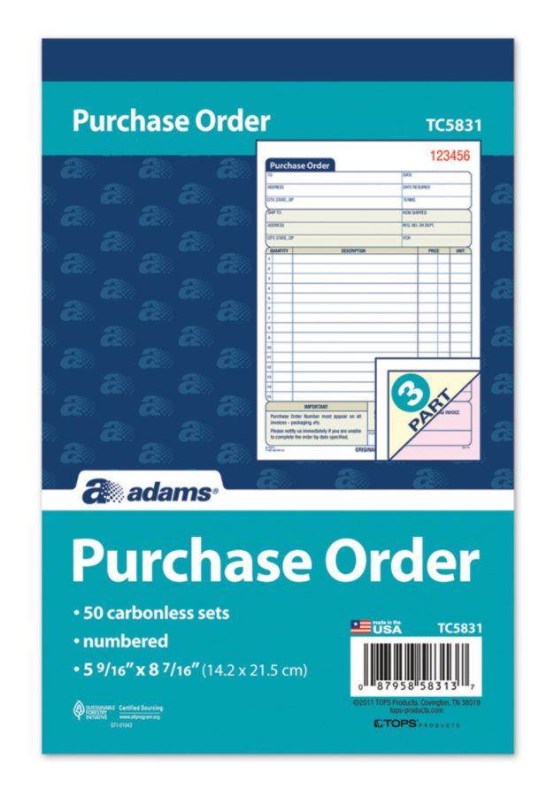 Adams Purchase Order Form