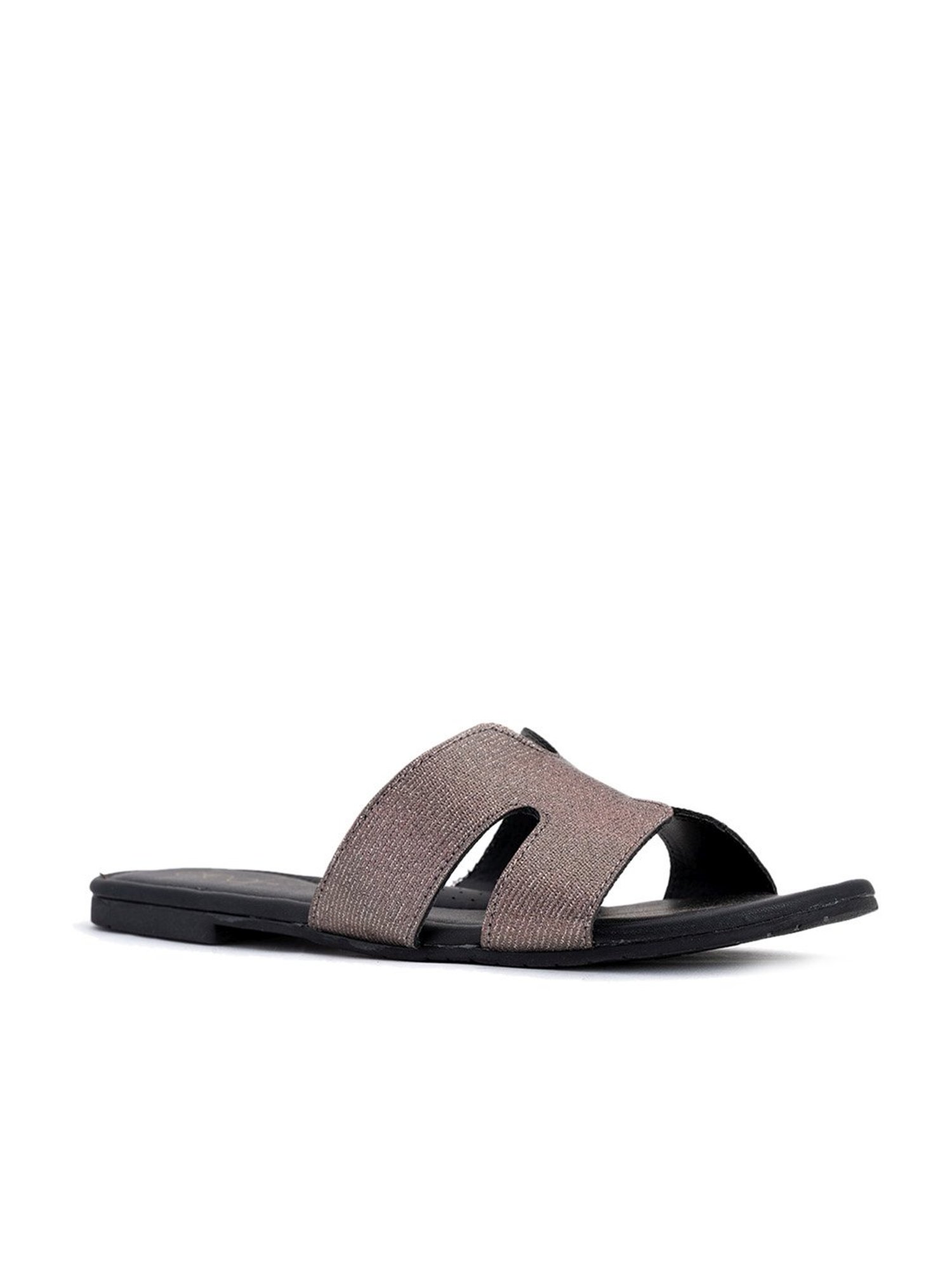 Cleo by Khadims Women's Grey Casual Sandals