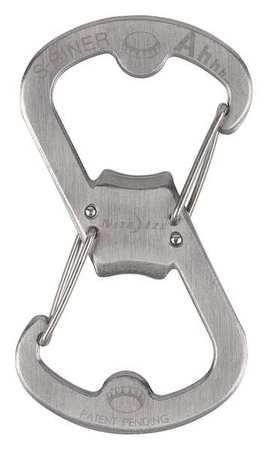 NITE IZE SBO-03-11 S-Biner Key Clip, 1 11/16 in Ring Size, Silver