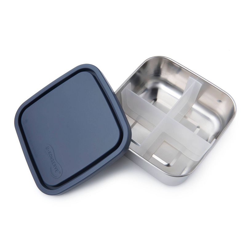 U-Konserve To-Go Stainless Steel Food-Storage Container Bento Square 30oz - Ocean Plastic Lid