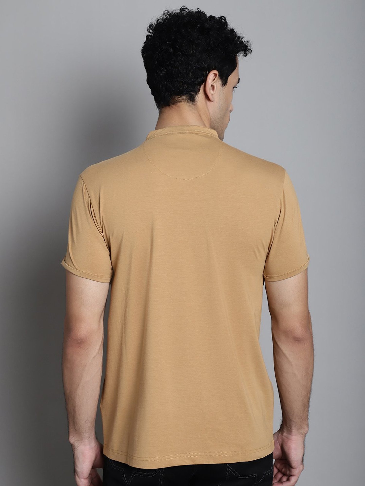 Venitian- Forbidden Clothing Light Mustard Slim Fit T-Shirt