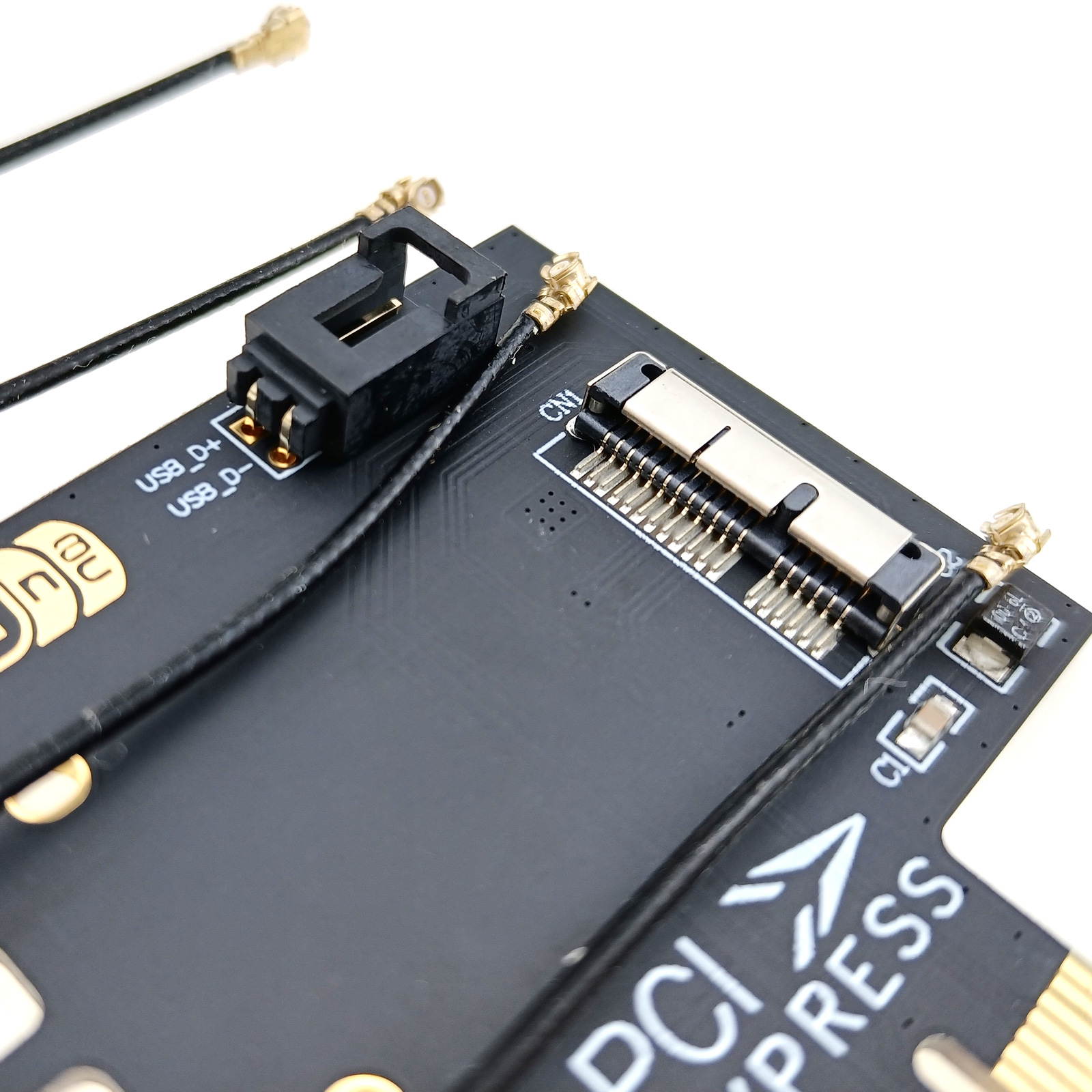 BCM94360CD to PCI-e Desktop Adapter WiFi Bluetooth Module Converter 4 Antenna