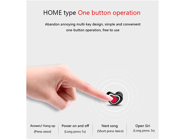 AutofeelSunriseoffice Mini Love Heart Bluetooth Earphone Headset Wireless Headphone With Mic 3D Bass Stereo Sport Earbuds For Phone iPhone Xiaomi Samsung
