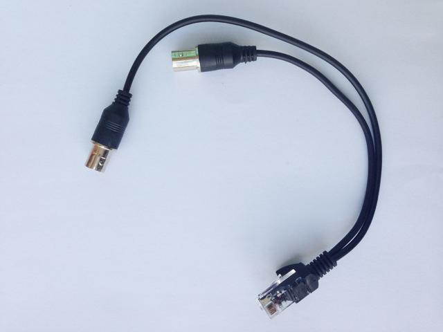 1 Unit - RJ48 to BNC Convertor Cable For E1 Card,T1 / E1 Cable
