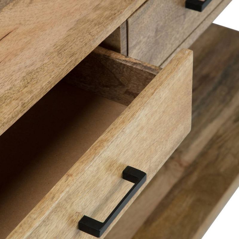 55" Lawson Solid Mango Wood Console Sofa Table Natural - WyndenHall