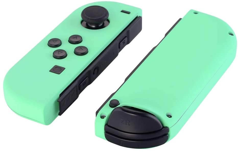 eXtremeRate Soft Touch Grip Mint Green Joycon Handheld Controller Housing with Full Set Buttons, DIY Replacement Shell Case for Nintendo Switch Joy-Con &ndash; Console Shell NOT Included