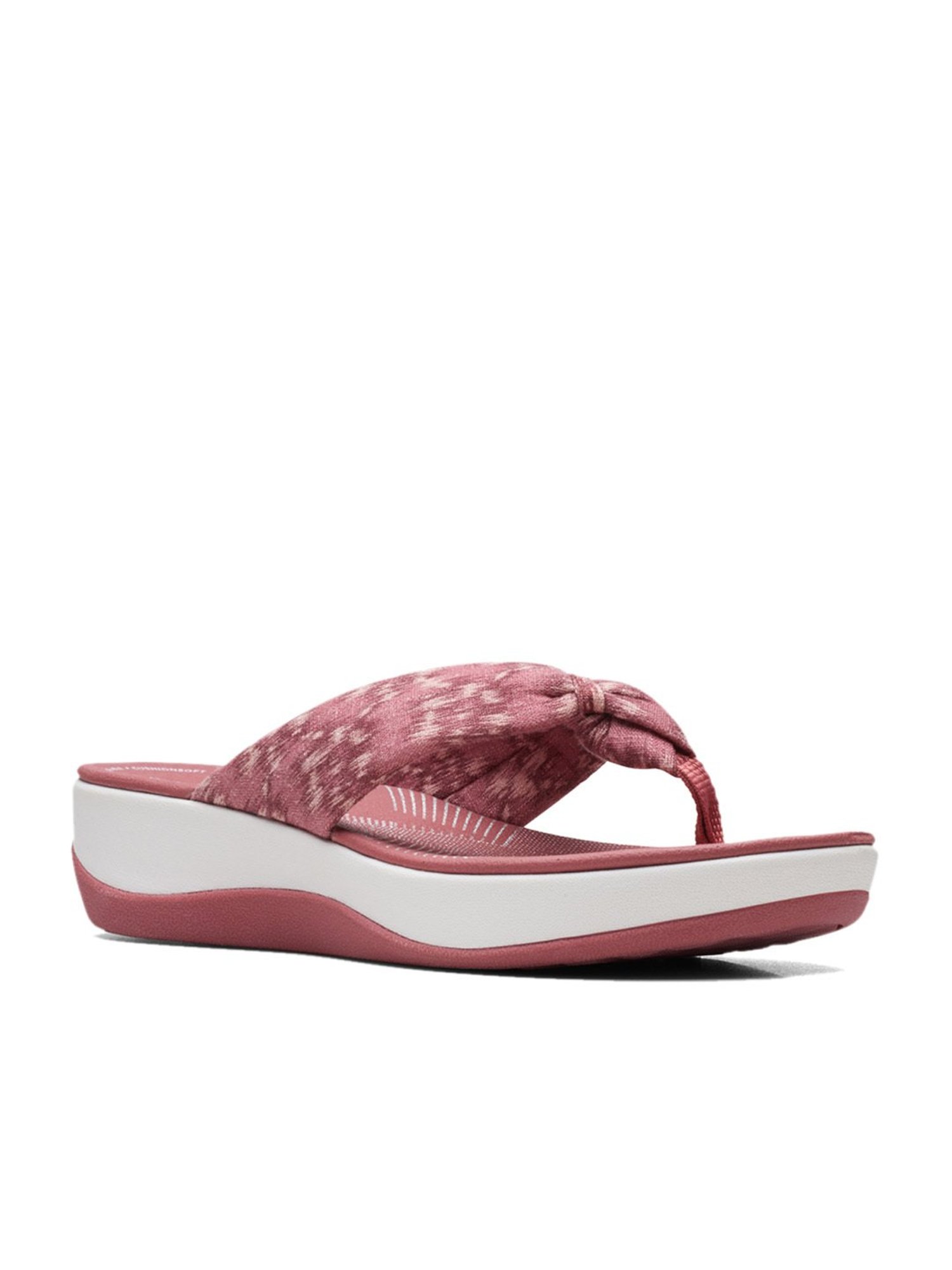 Clarks Women's Arla Glison 2 Dusty Rose Thong Wedges
