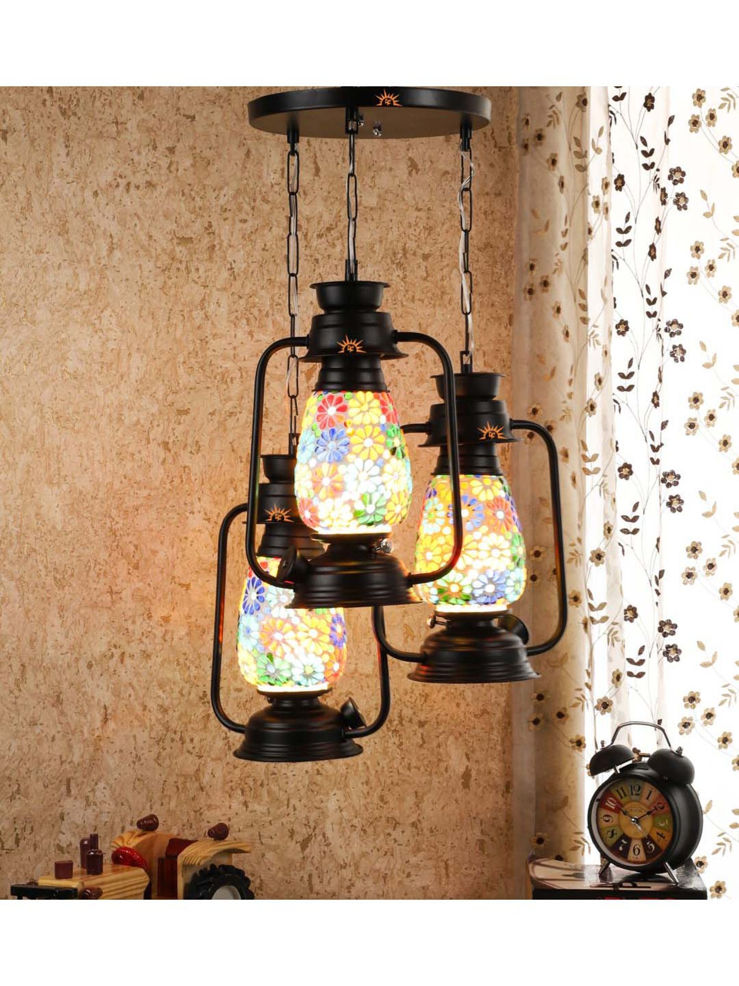 DecorativeRay Black Hanging Light - Set of 1