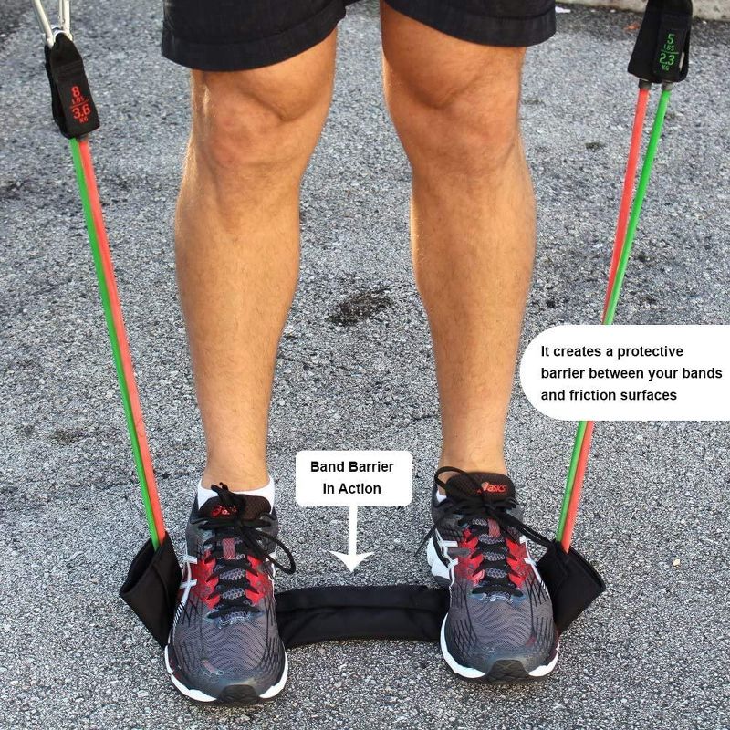 Bodylastics 22 Inch Barrier Nylon Protector Sleeve for Resistance Bands Versatile Workouts with Interior Padding and Reliable Velcro, Black