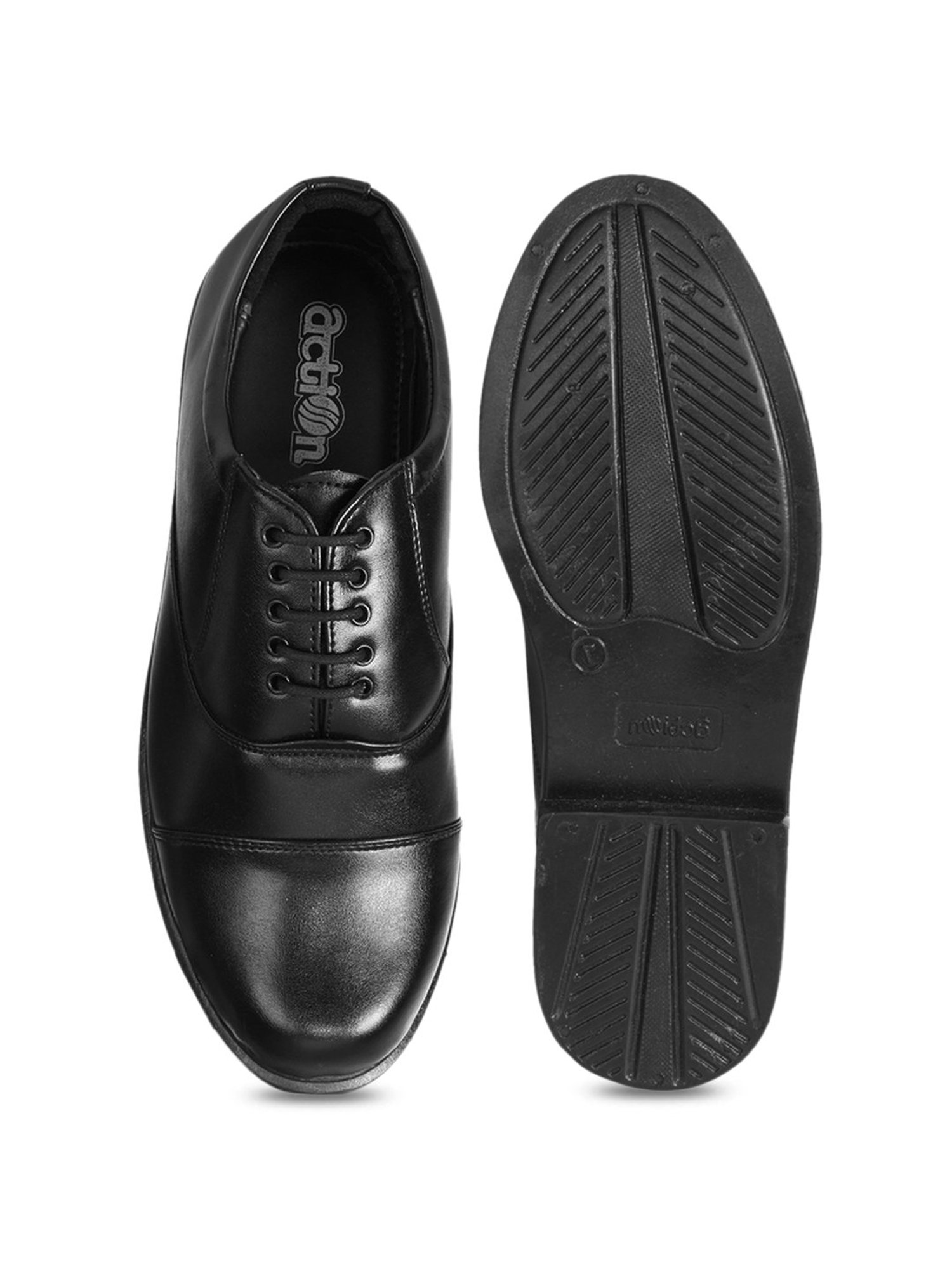 Action Men's Dotcom Black Oxford Shoes
