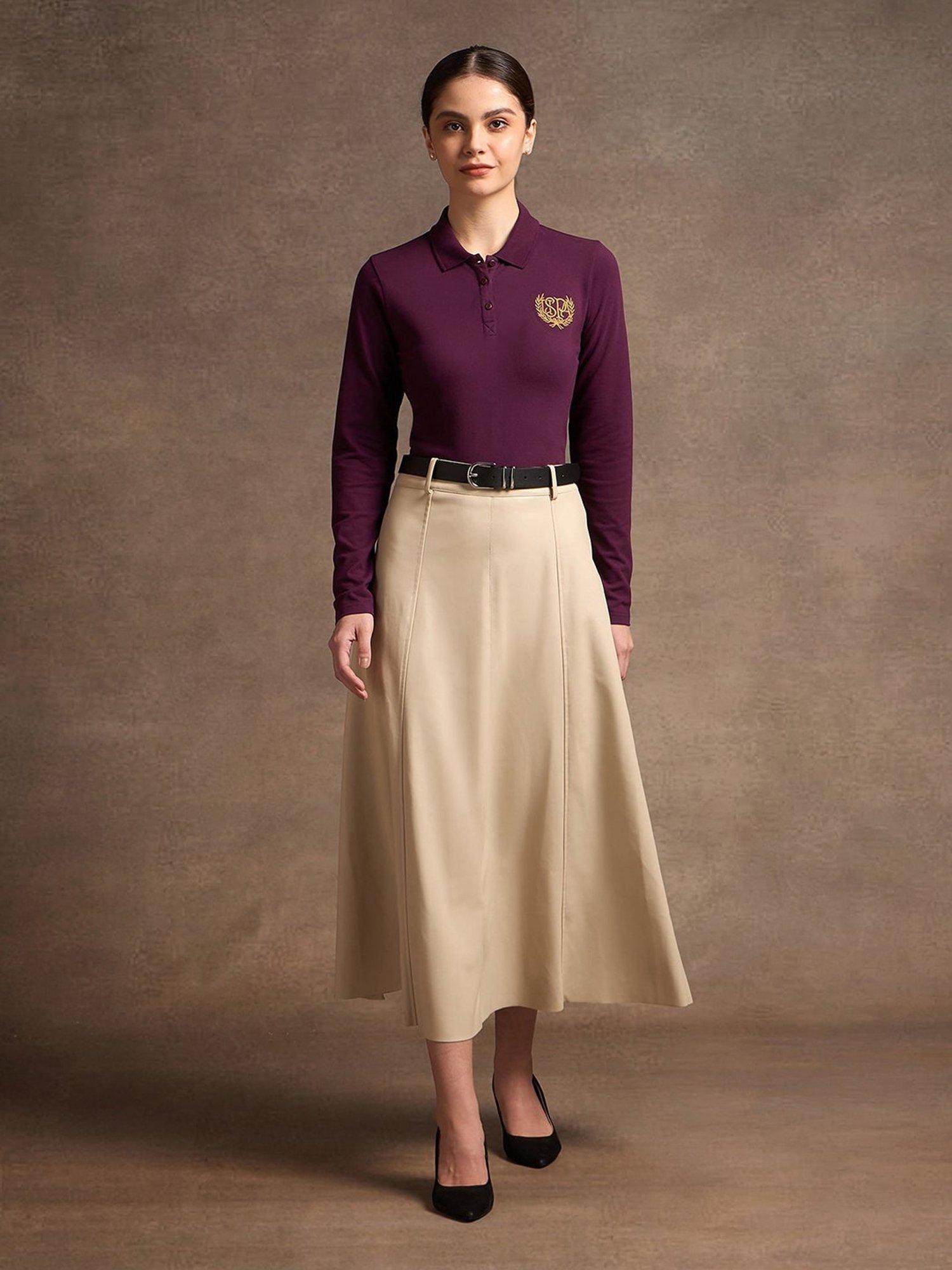 U.S. Polo Assn. Purple Logo Print Polo T-Shirt