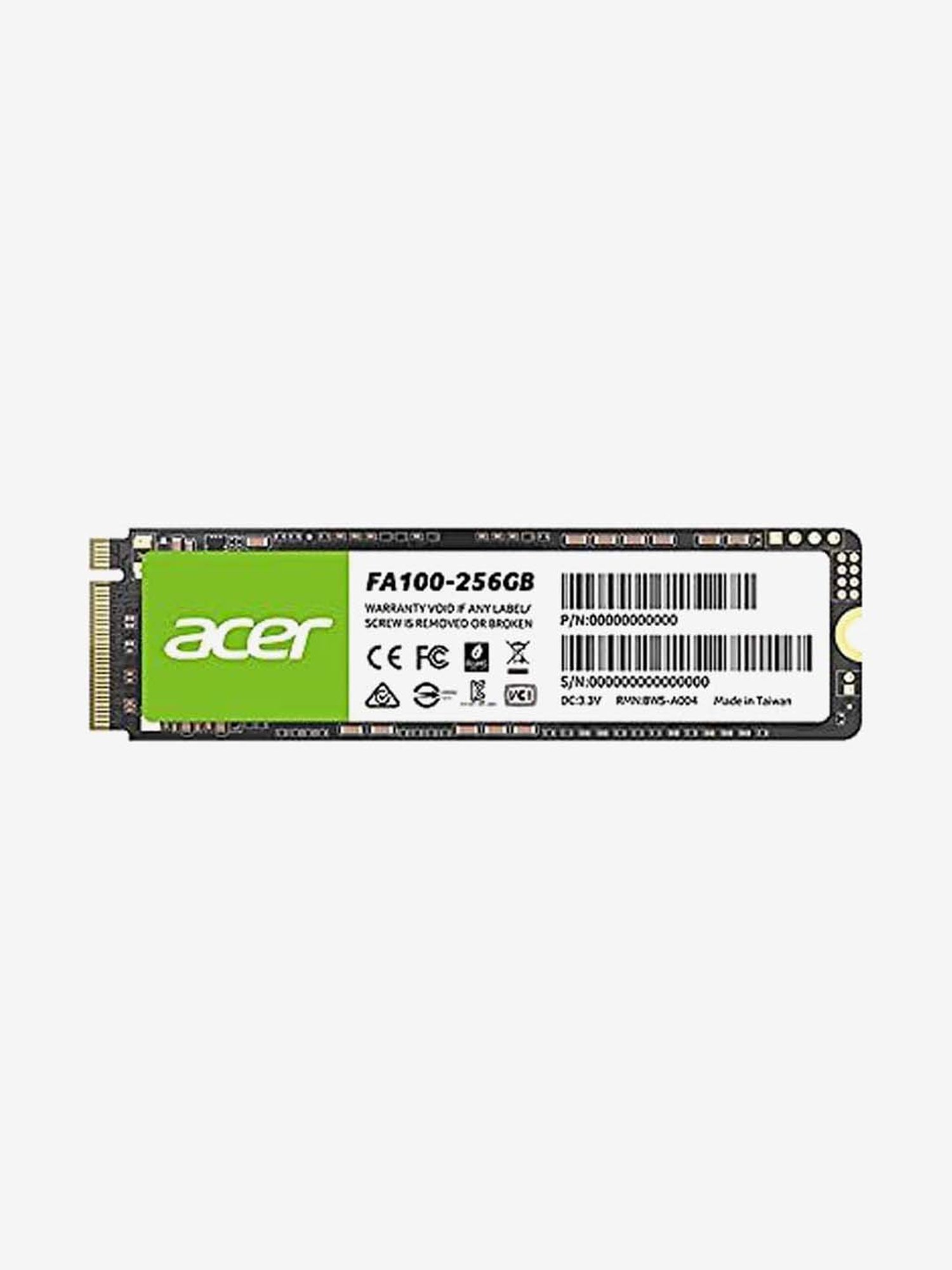 Acer FA100 256GB M.2 PCIe Gen3 x4 NVMe 3D NAND Internal Solid State Drive (Black)