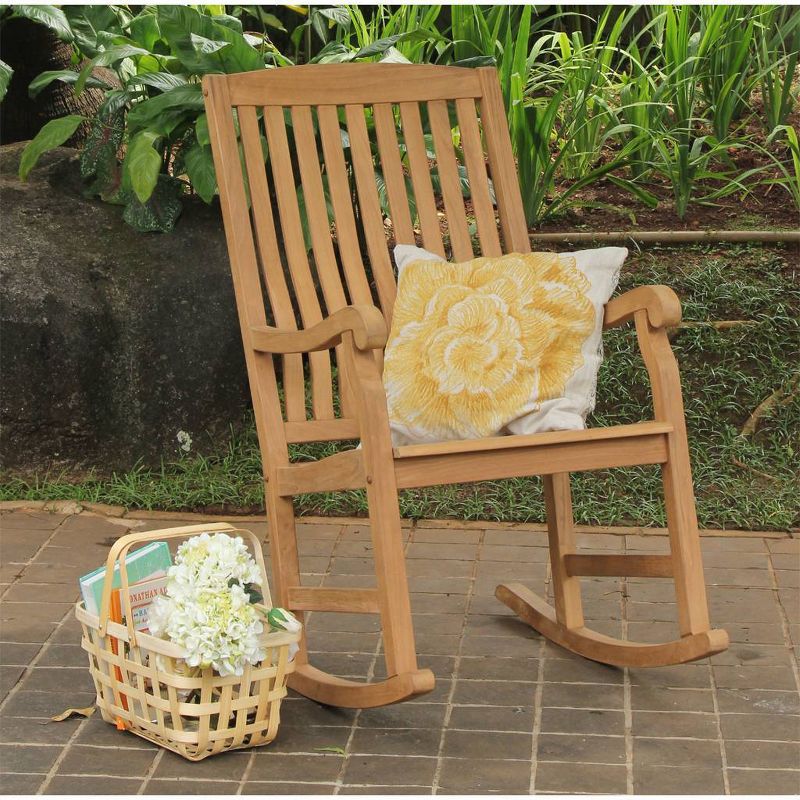 Sherwood Solid Teak Outdoor Rocking Chair - Cambridge Casual