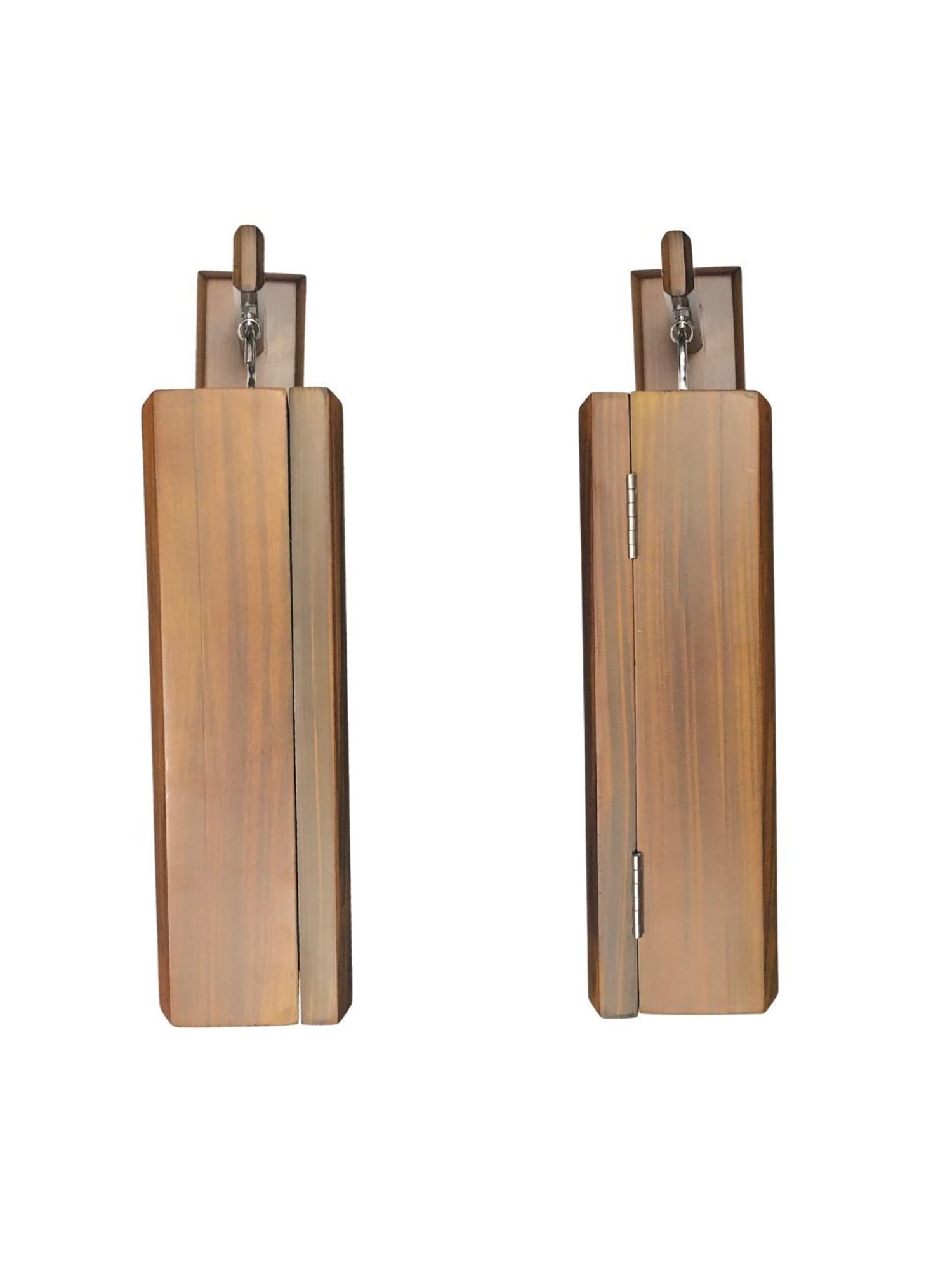 CHRONIKLE Square Brown Wood Wall Clock