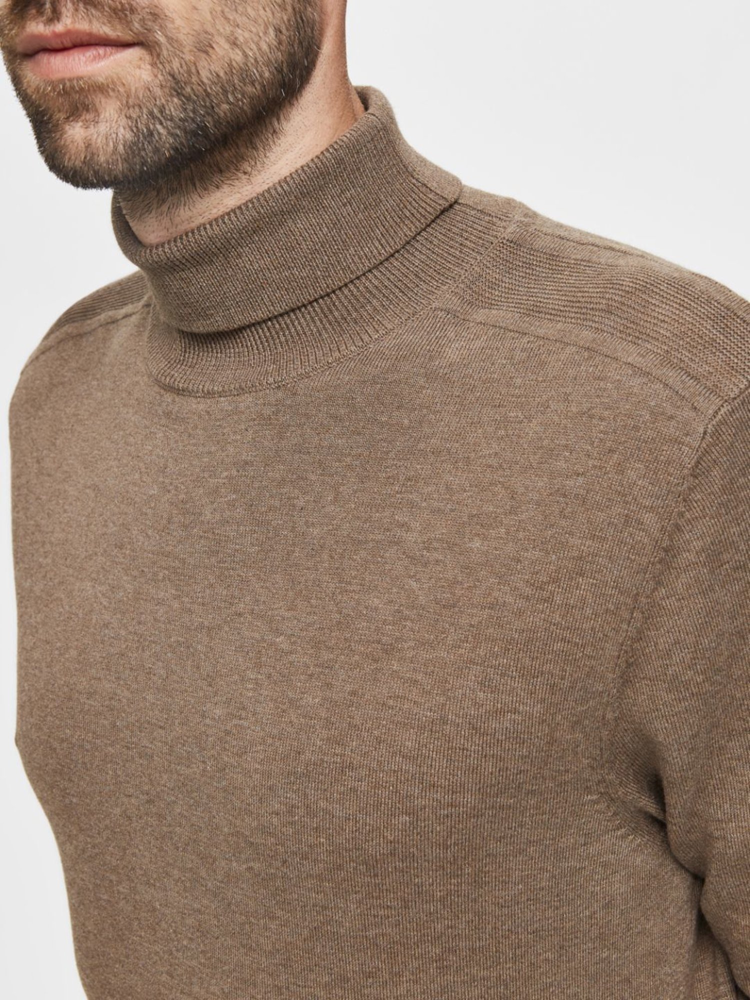 SELECTED HOMME Teak Cotton Regular Fit Pullover