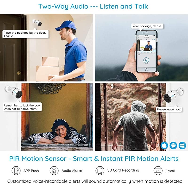 Go 3G4G LTE Outdoor Wirefree Battery Security Camera Work with Google Assistant Solar Capable 1080p HD Night Vision 2Way Audio PIR Motion Sensor and Cloud