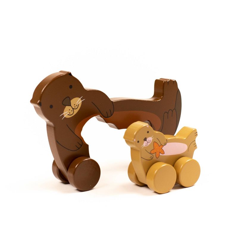 Big and Little Sea Otter Push and Pull Toys
