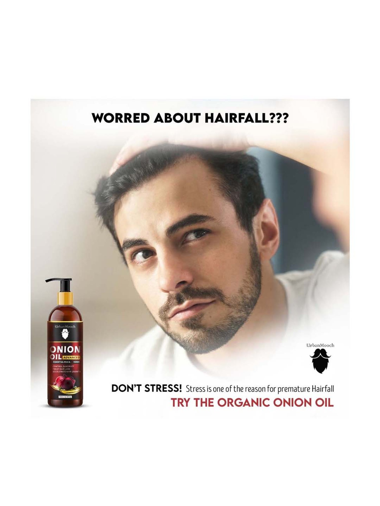 UrbanMooch Onion Hair Oil & Onion Shampoo Combo Set - 400 ml