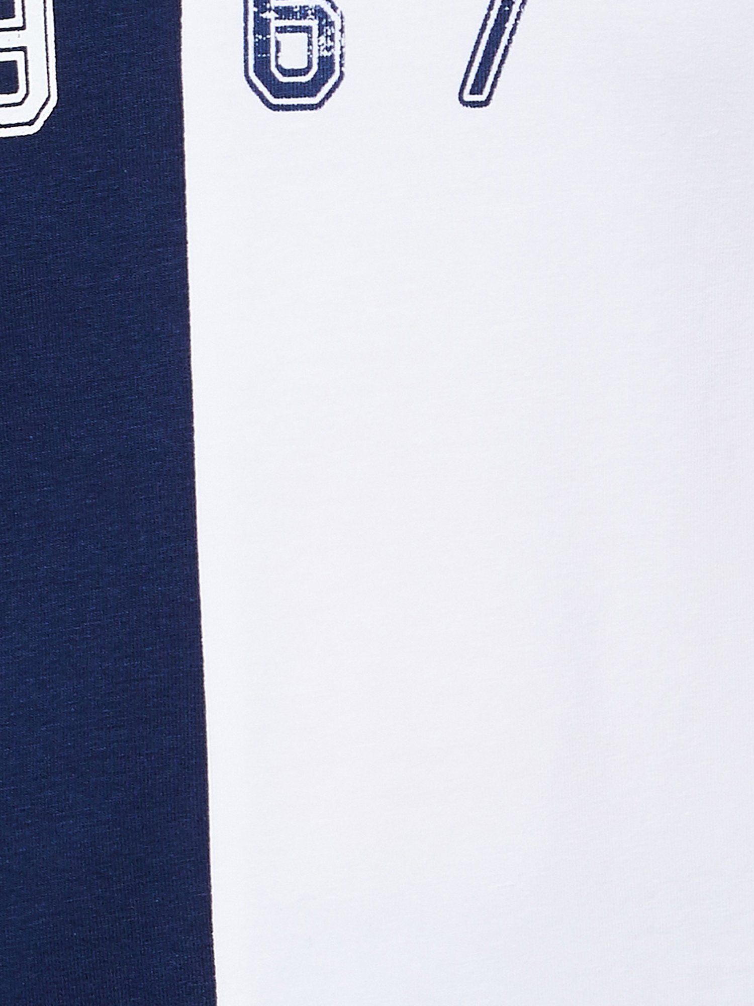 KAPPA Blue & White Cotton Printed Sports T-Shirt