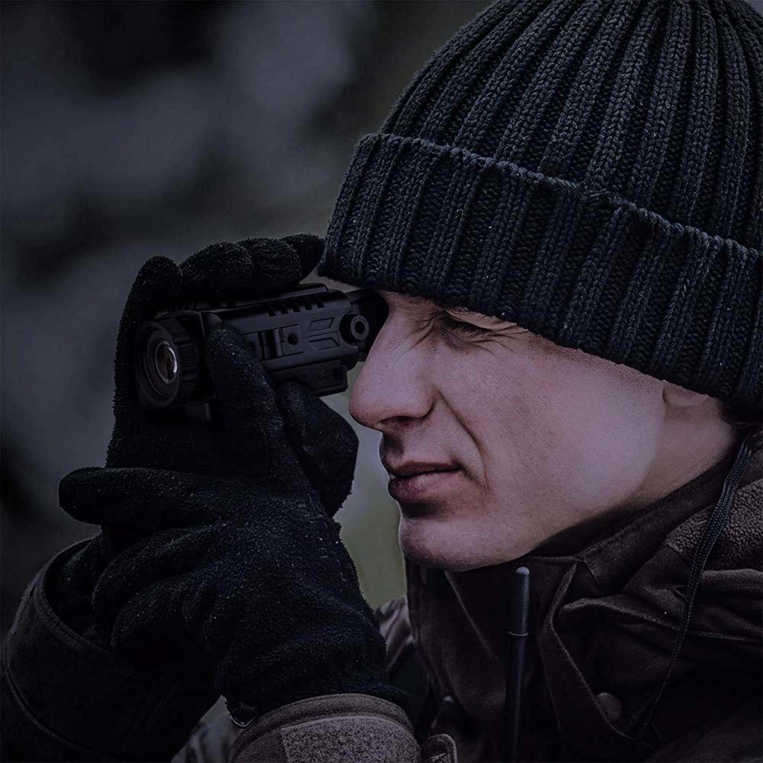 BOBLOV P4 Night Vision Monocular with 8GB Card 5X Digital Zoom Infrared Portable Night Vision Scope 200Yards Visible 1.5inch Screens for Hunting Forest Observe Wildlife Secenery (Black)