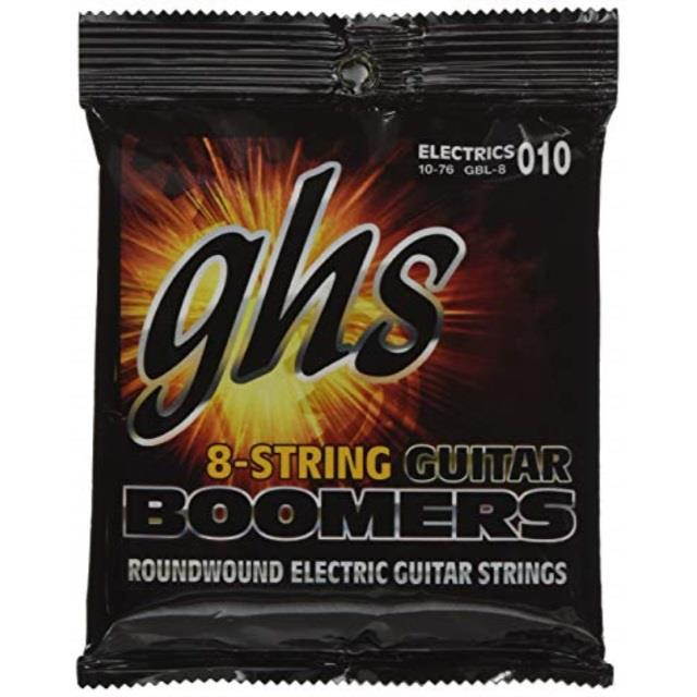 GHS Boomer 8 String Light Electric Guitar Set (10-76)