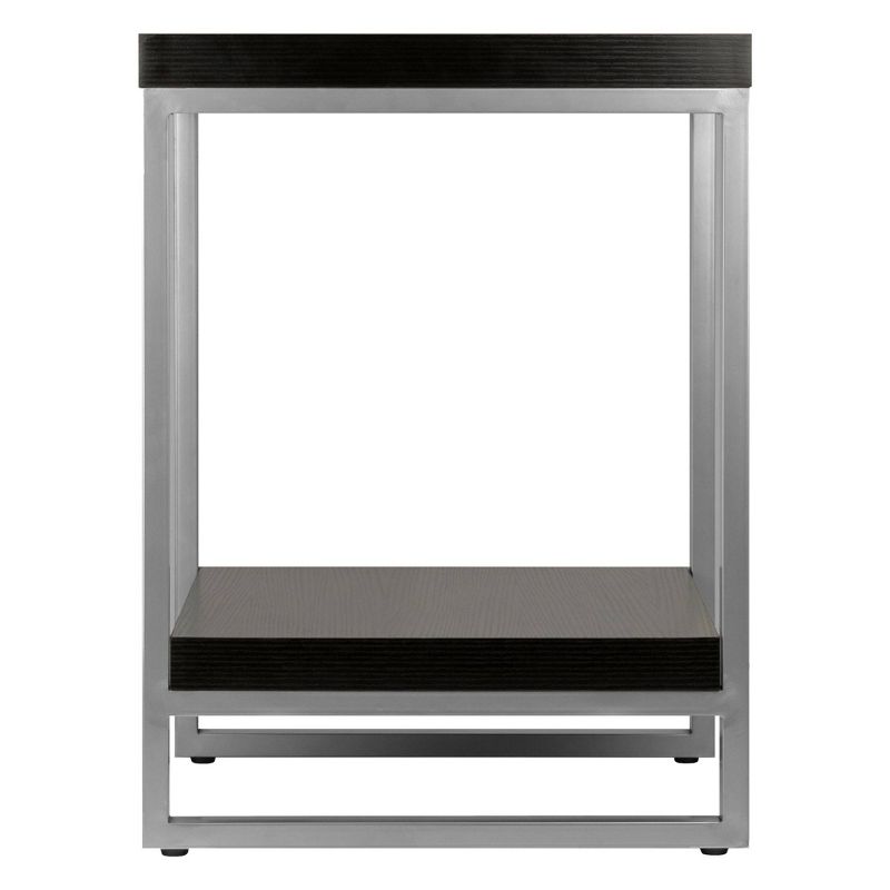 Jared End Table, Enamel Steel Tube - Dark Espresso - Winsome