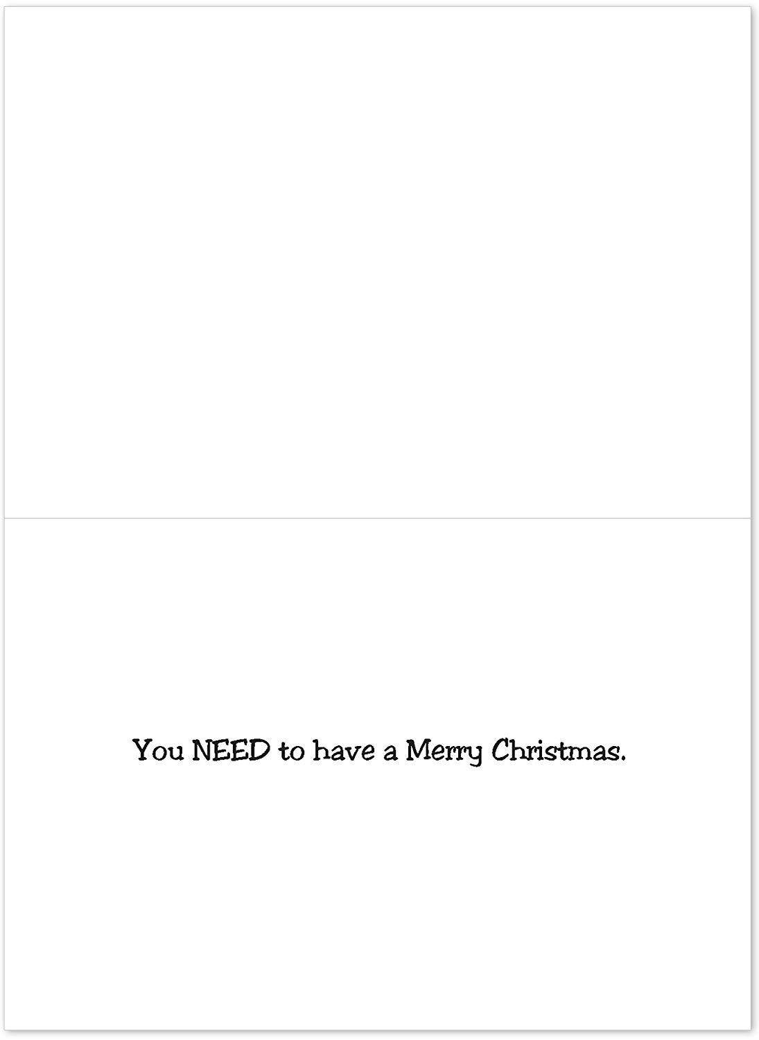 B5800 Box Set of 12 Need Beer McCoy Christmas Cartoon Humor Christmas Card; with Envelopes