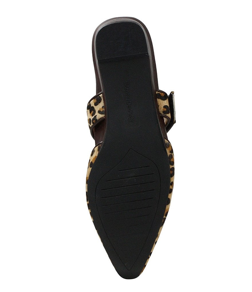 L'Amour Des Pieds Baruk Leopard Print Calf Hair Wedge Mules