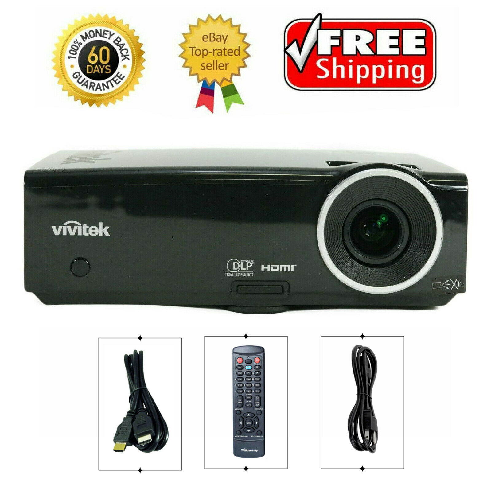 Full HD 1080P LED Smart Home Theater Projector 7000Lumen 3D Video HDMI Dustproof